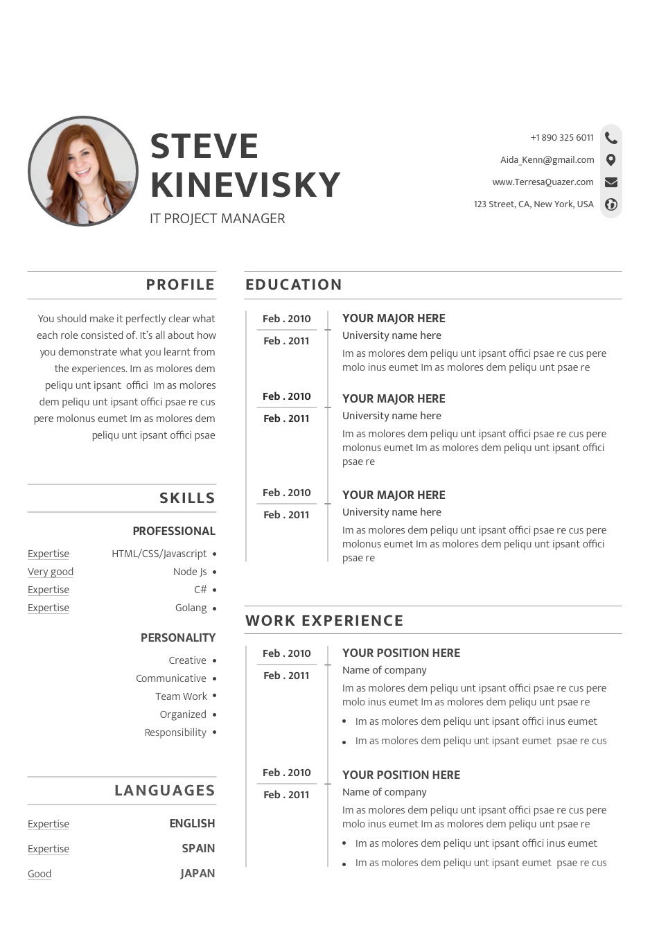 CV Templates - CV Simply